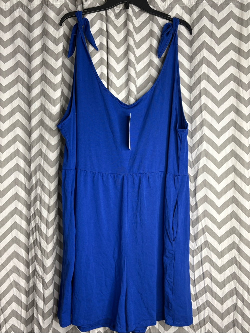 Tie-Shoulder Royal Blue Women’s Sundress